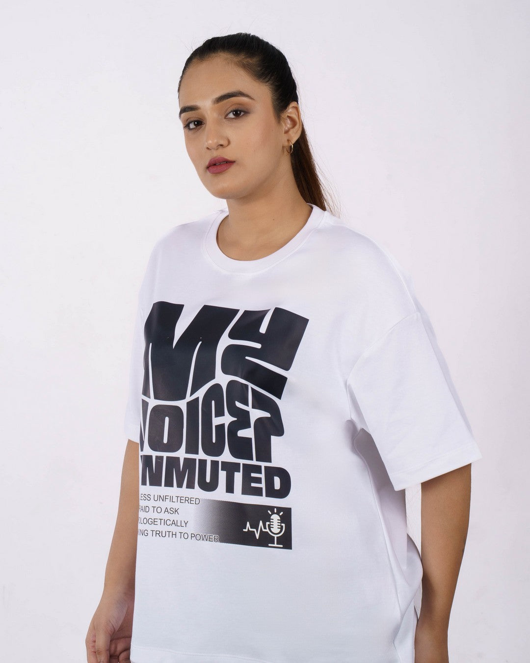 My Voice Unmuted Journalists Oversized T-shirt For Women 5