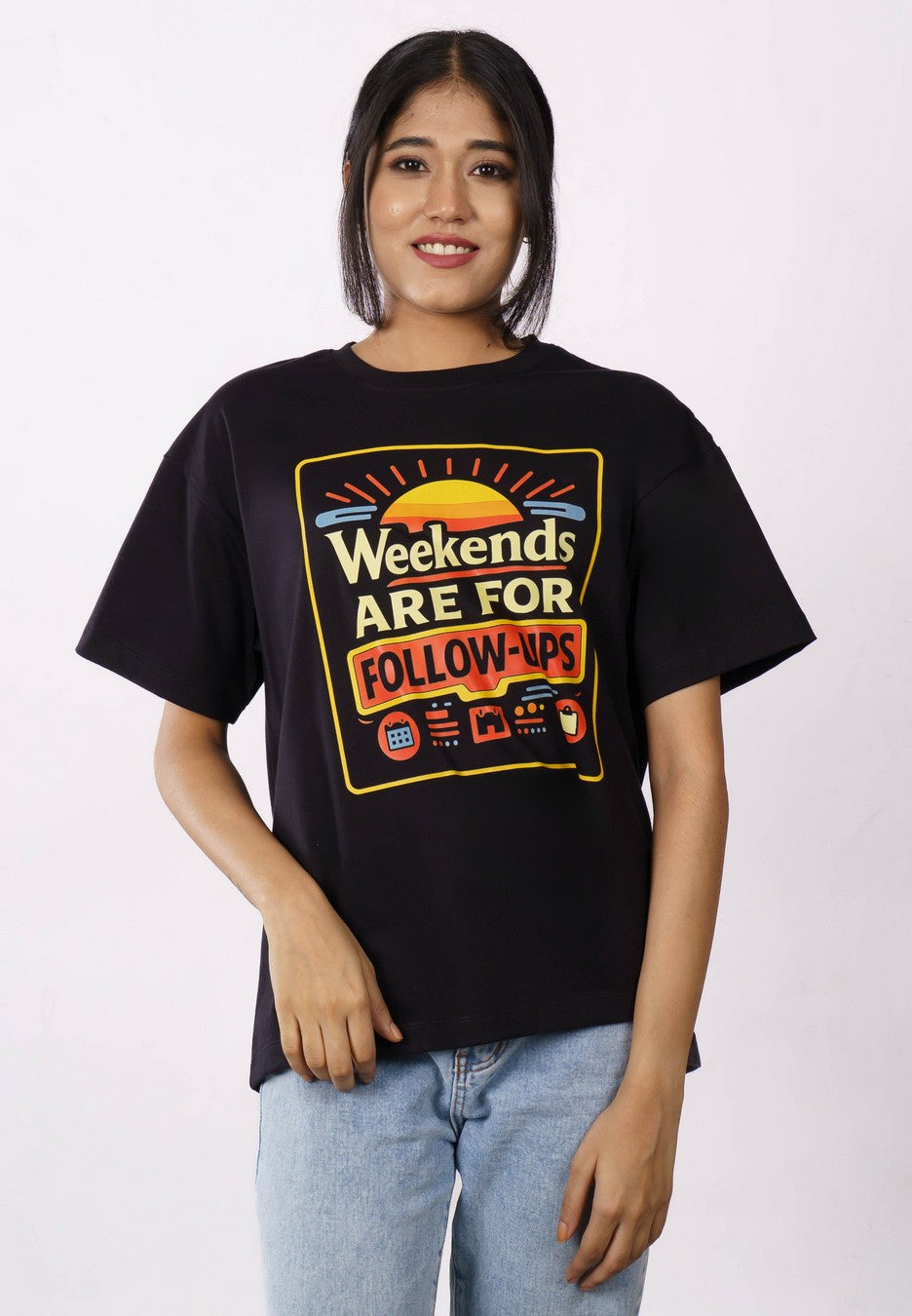 Weekends Sales Executive Oversized Tshirt For Women 3