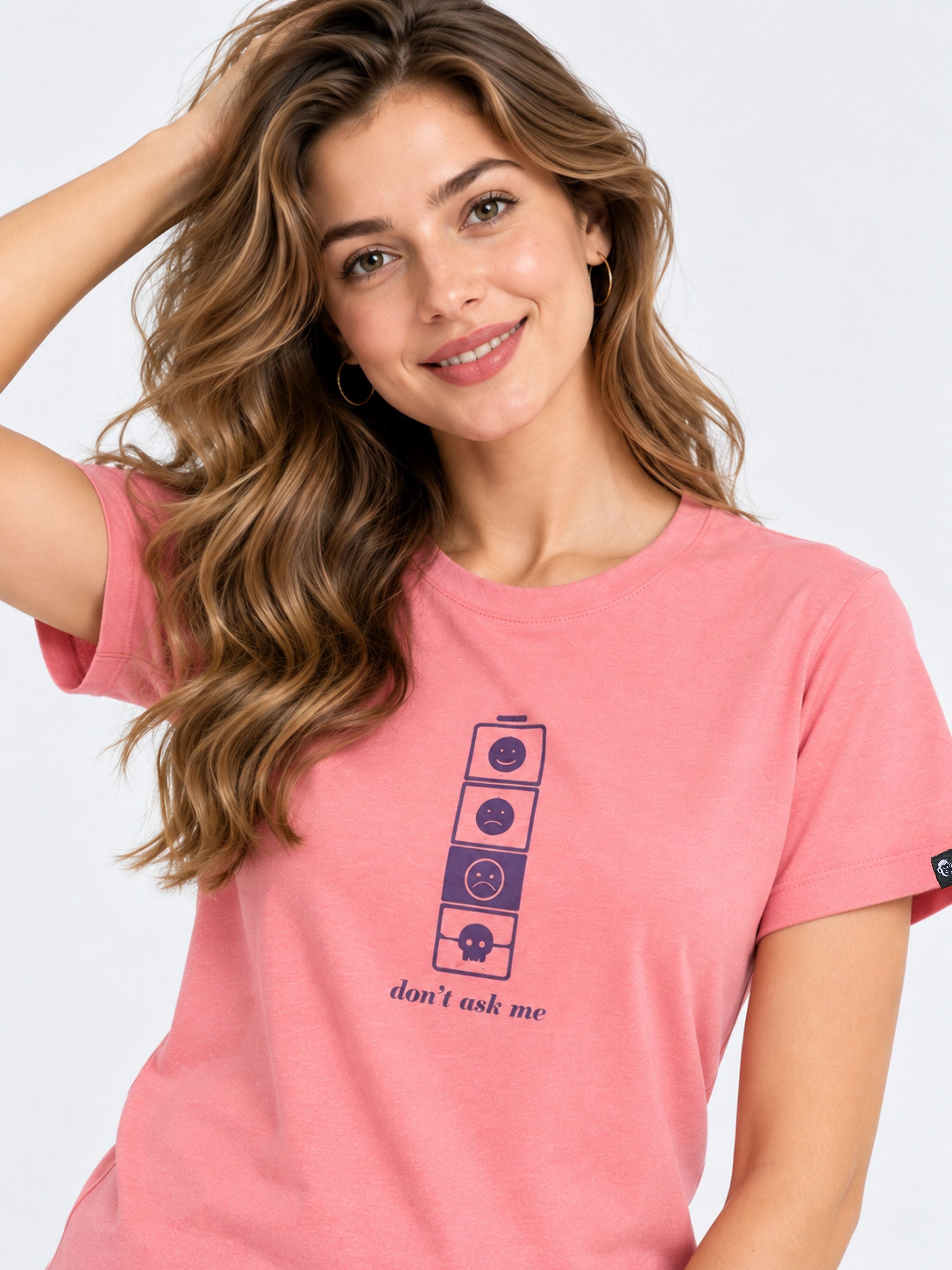 Bandar Baant Collections Regular Fit T-shirt For Women in pink with graphic print and short sleeves