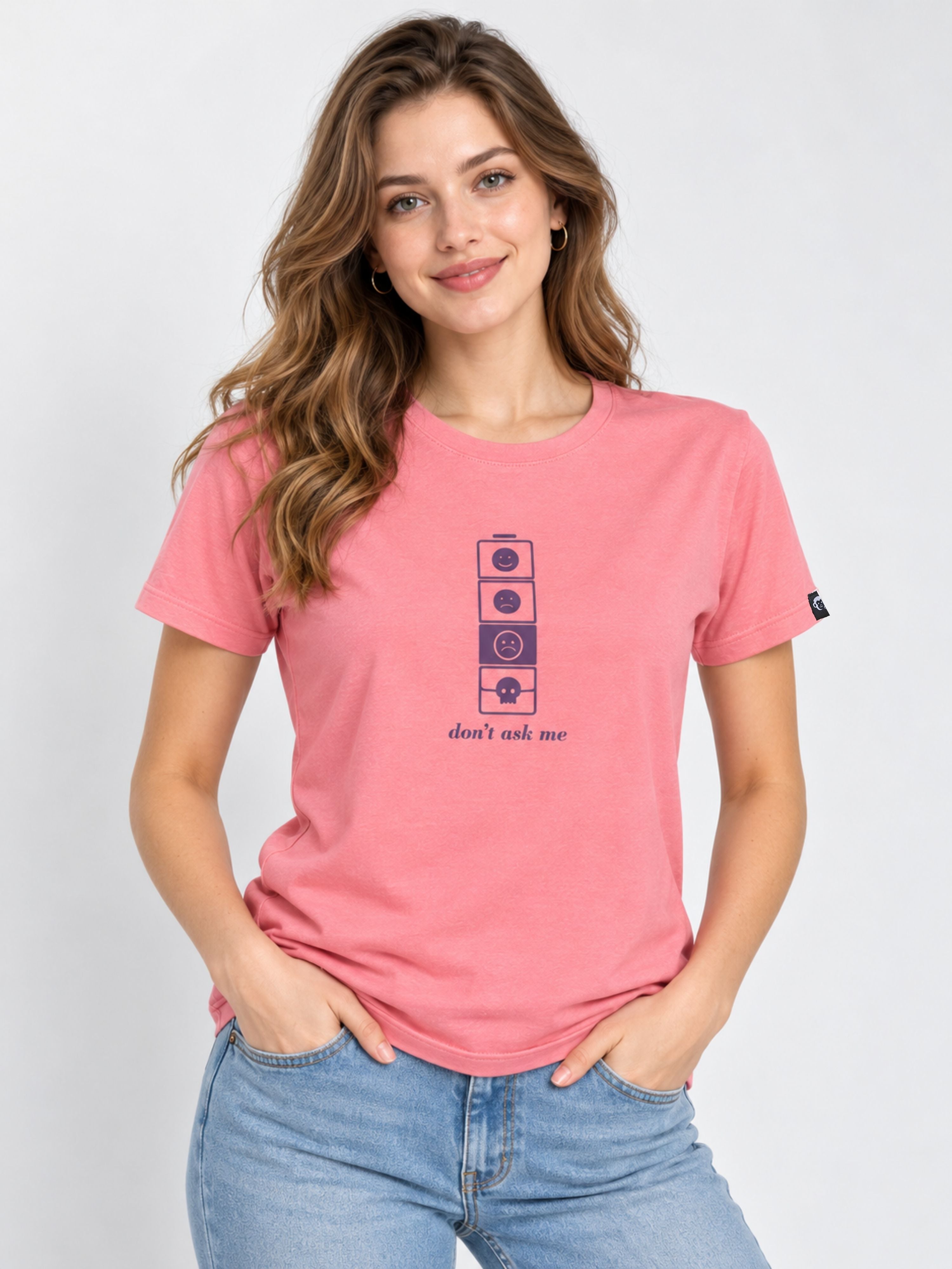Pink Regular Fit T-shirt For Women with graphic print and round neckline from Bandar Baant Collections