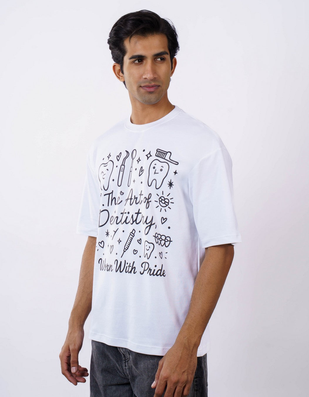 Worn With Pride Dentist Oversized T-shirt For Men 5